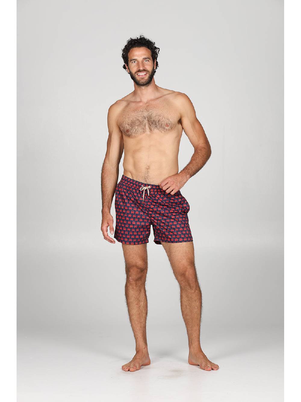 Julipet Boxer Mare In Leggera Tela Di Microfibra, Con Disegno Ad Alta Definizione "granchio"