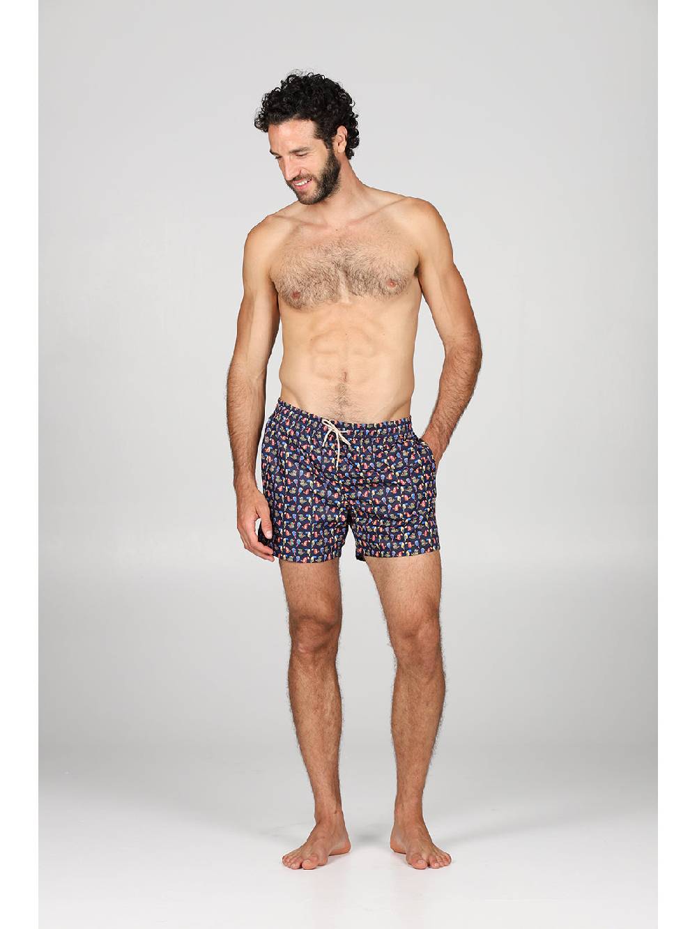 Julipet Boxer Mare In Leggera Tela Di Microfibra, Con Disegno Ad Alta Definizione "pellicano"