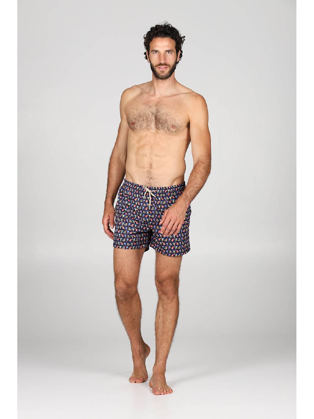 Julipet Boxer Mare In Leggera Tela Di Microfibra, Con Disegno Ad Alta Definizione "pellicano"