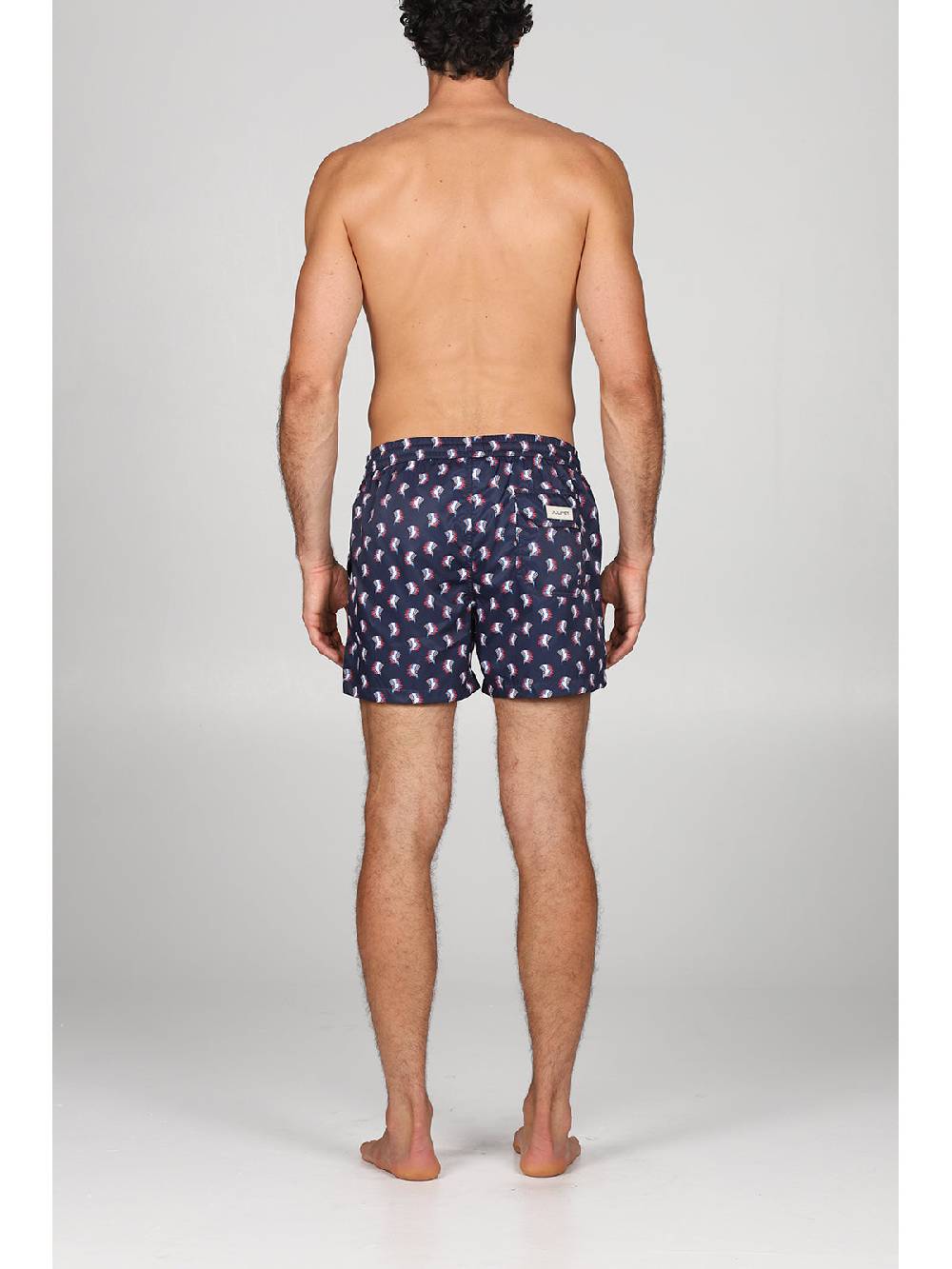 Julipet Boxer Mare In Leggera Tela Di Microfibra, Con Disegno Ad Alta Definizione "piume"