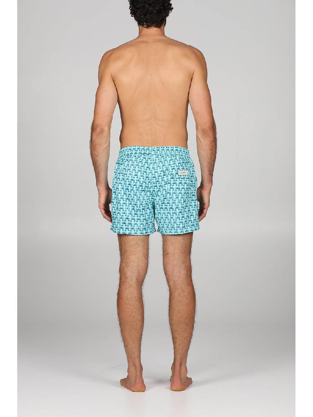 Julipet Boxer Mare In Leggera Tela Di Microfibra, Con Disegno "palme" Ad Alta Definizione