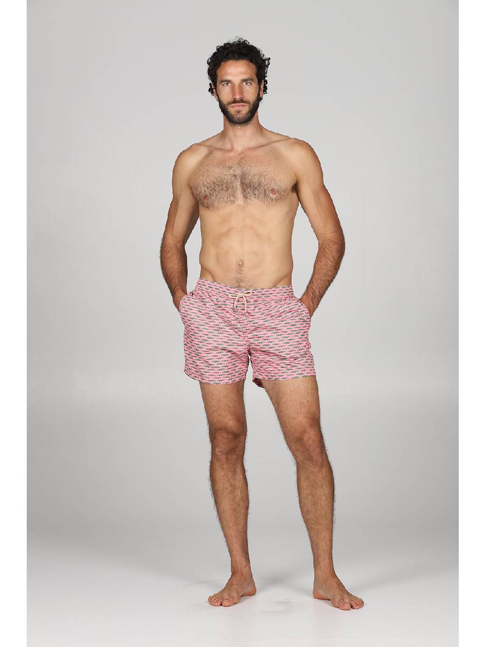 Julipet Boxer Mare In Leggera Tela Di Microfibra, Con Disegno Ad Alta Definizione "coccodrillo"