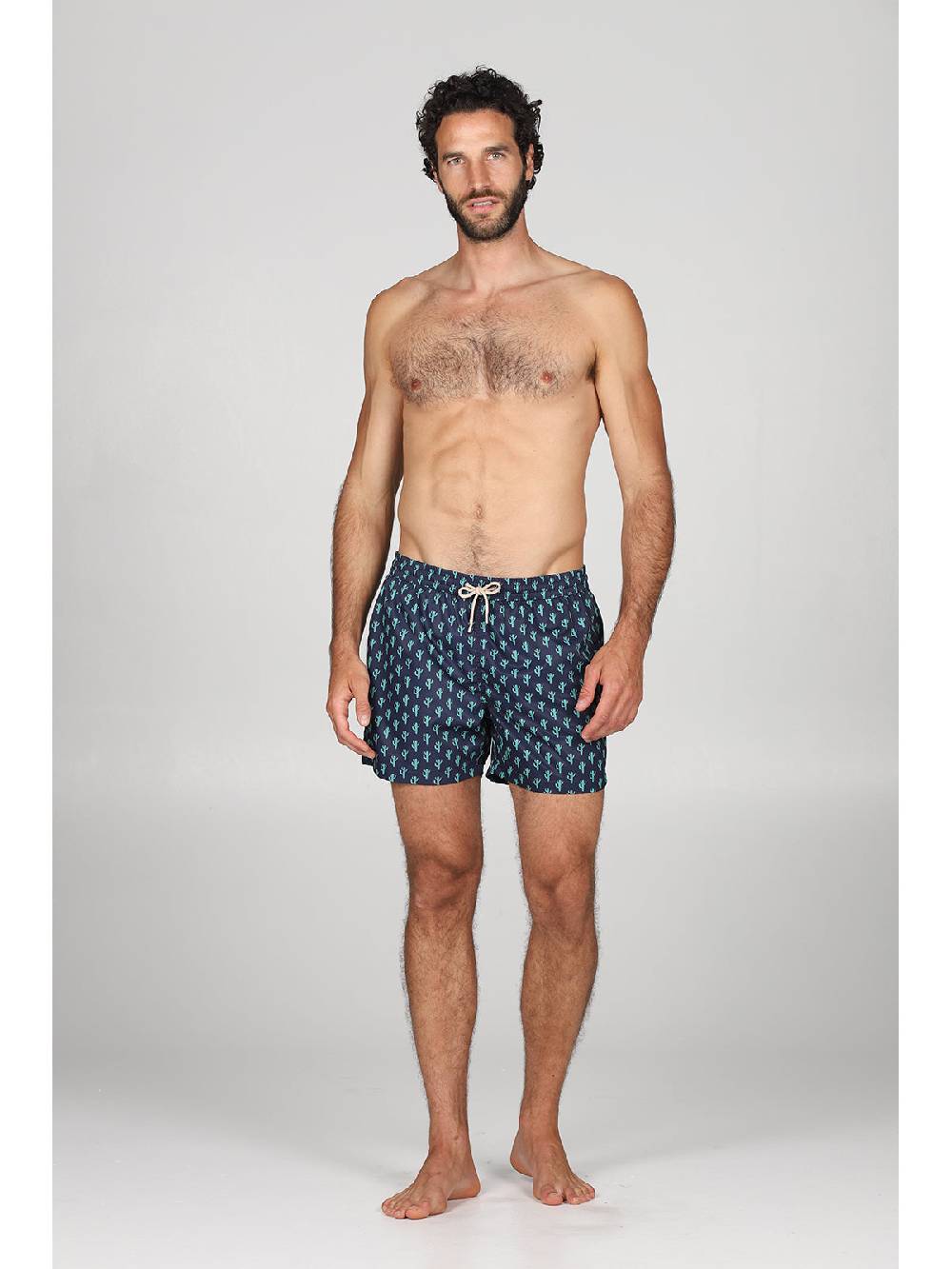 Julipet Boxer Mare In Leggera Tela Di Microfibra, Con Disegno Ad Alta Definizione "cactus"