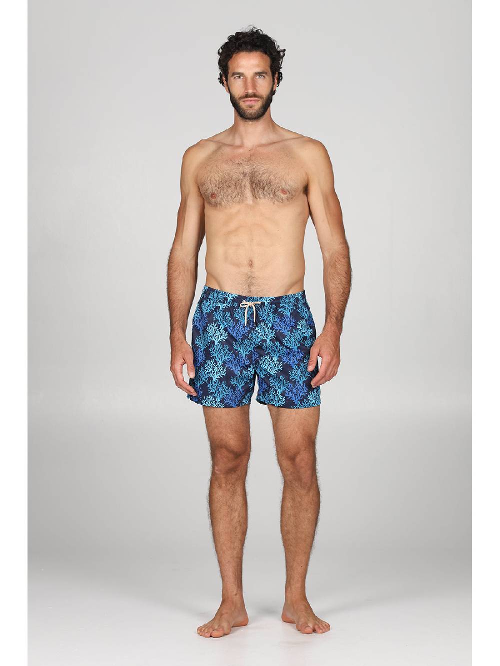 Julipet Boxer Mare In Leggera Tela Di Microfibra, Con Disegno "corallo" Ad Alta Definizione