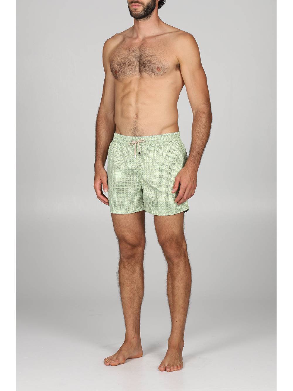 Julipet Boxer Mare In Leggera Tela Di Microfibra Verde, Con Disegno Cravatteria Ad Alta Definizione