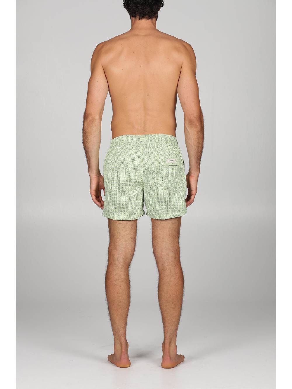 Julipet Boxer Mare In Leggera Tela Di Microfibra Verde, Con Disegno Cravatteria Ad Alta Definizione