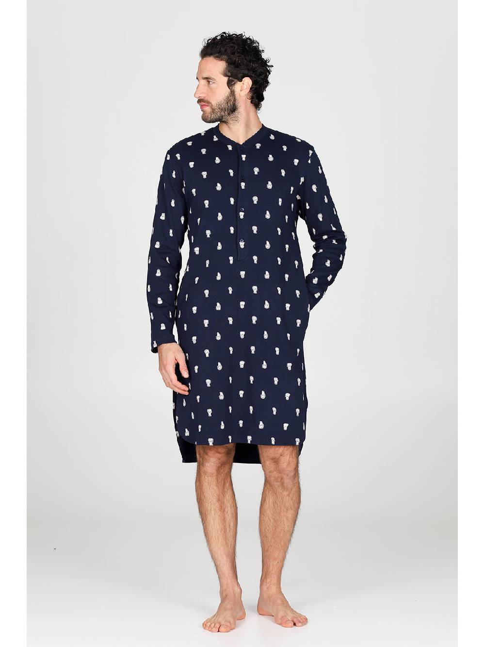 Julipet Camicia Da Notte Artist Edition, In Caldo Interlock Di Puro Cotone