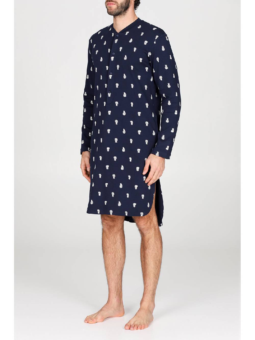 Julipet Camicia Da Notte Artist Edition, In Caldo Interlock Di Puro Cotone