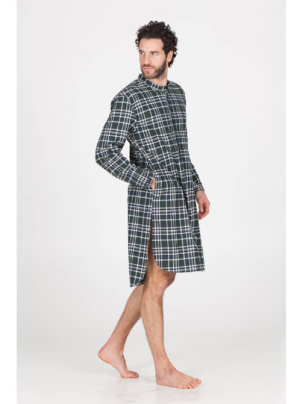 Julipet Camicia Da Notte In Calda Flanella Di Puro Cotone