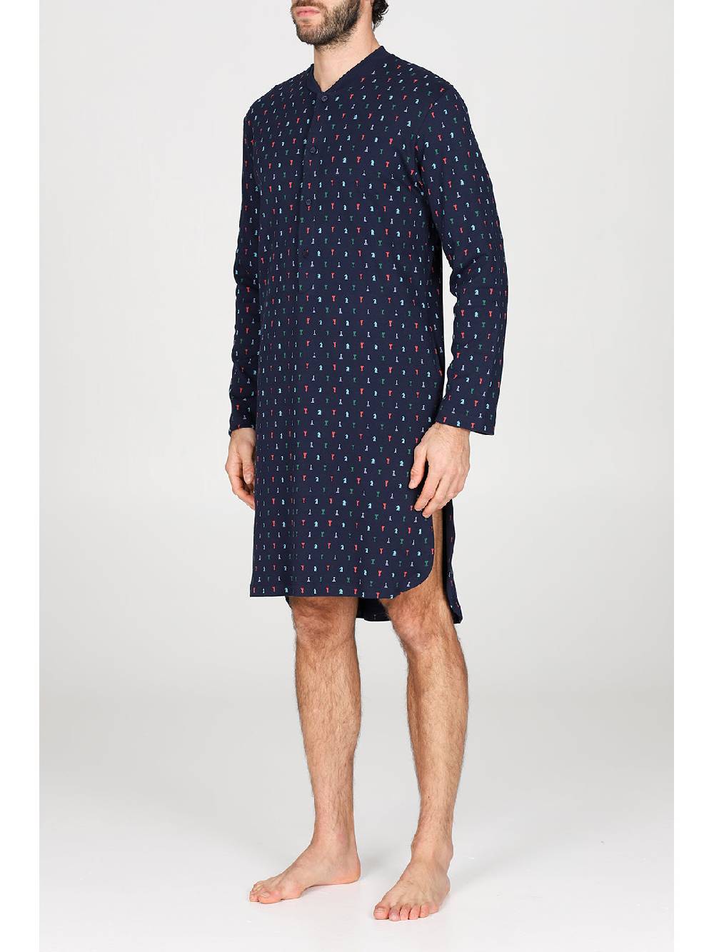 Julipet Camicia Da Notte In Caldo Interlock Di Puro Cotone