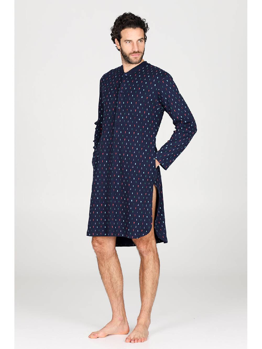 Julipet Camicia Da Notte In Caldo Interlock Di Puro Cotone