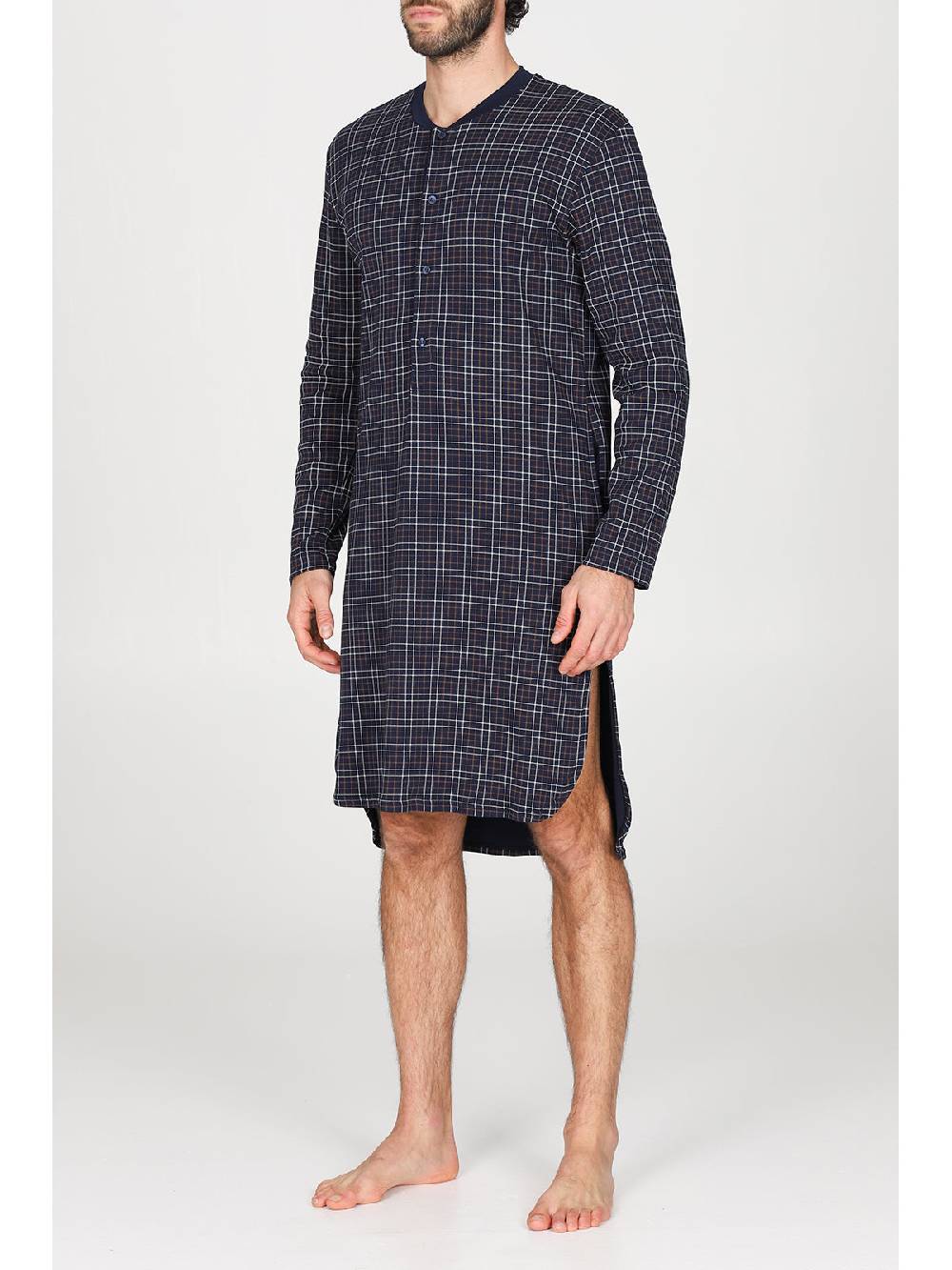 Julipet Camicia Da Notte In Caldo Interlock Di Puro Cotone