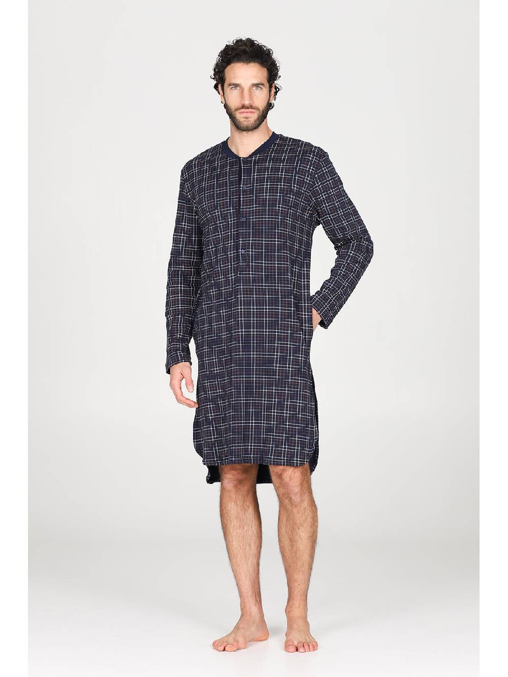 Julipet Camicia Da Notte In Caldo Interlock Di Puro Cotone