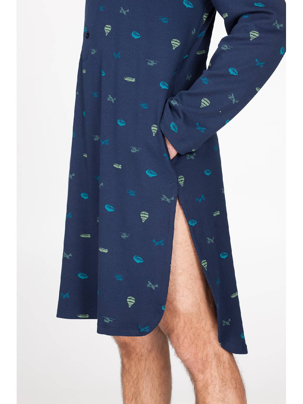 Julipet Camicia da notte in morbido interlock di puro cotone