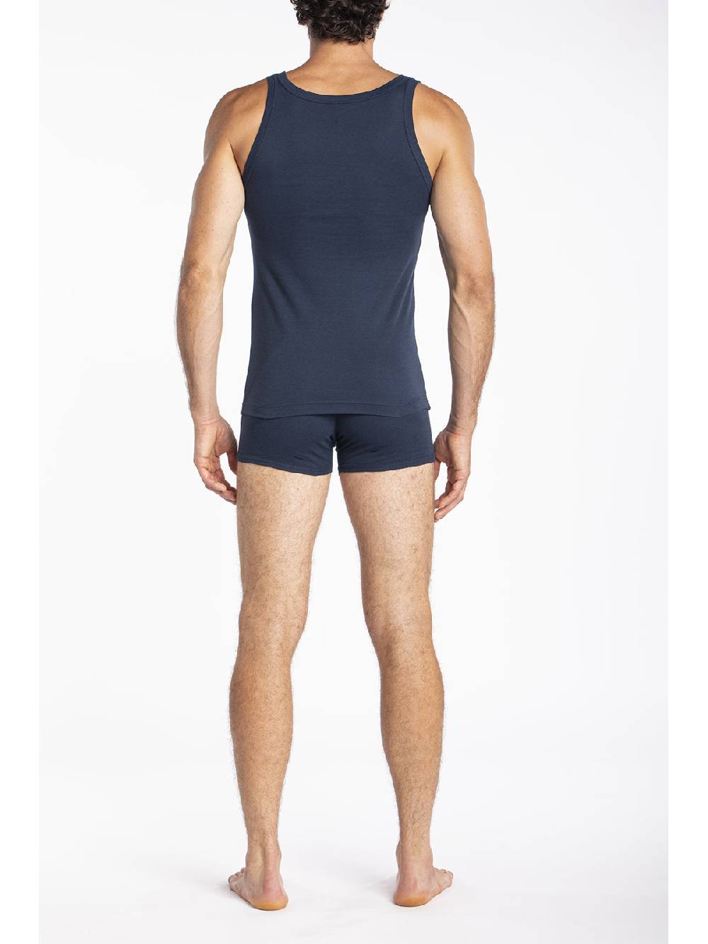 Julipet Canottiera Blu In Jersey Di Cotone Elasticizzato Taglio Moderno E Confortevole