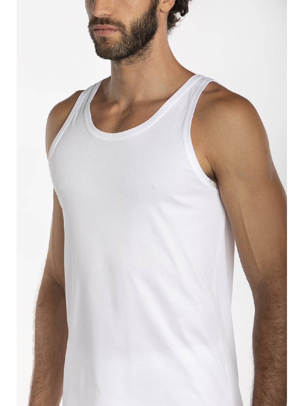 Julipet Canottiera in interlock di puro cotone "doppia maglia"