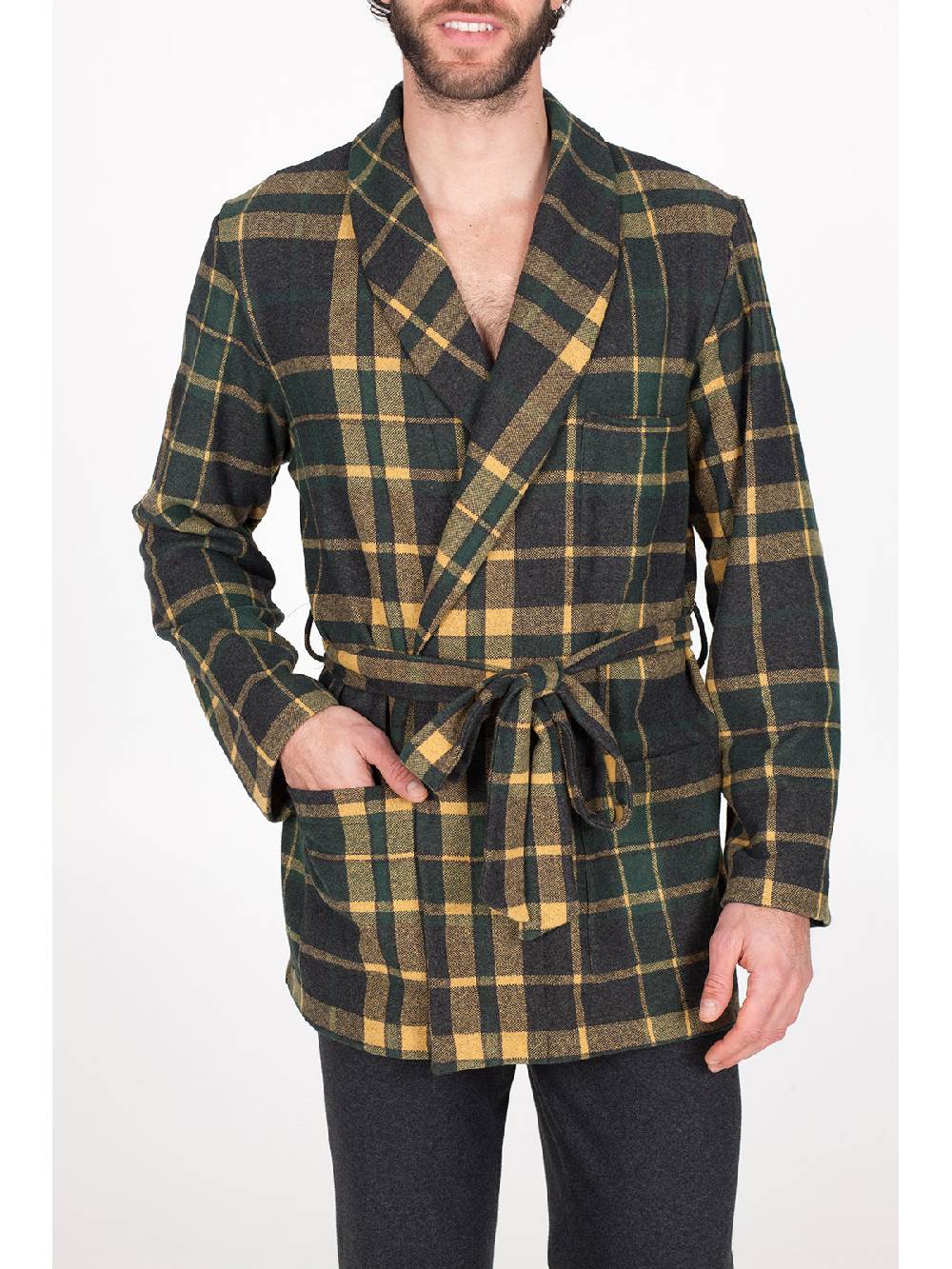 Julipet Giacca Da Camera In Caldo Jacquard Di Cotone