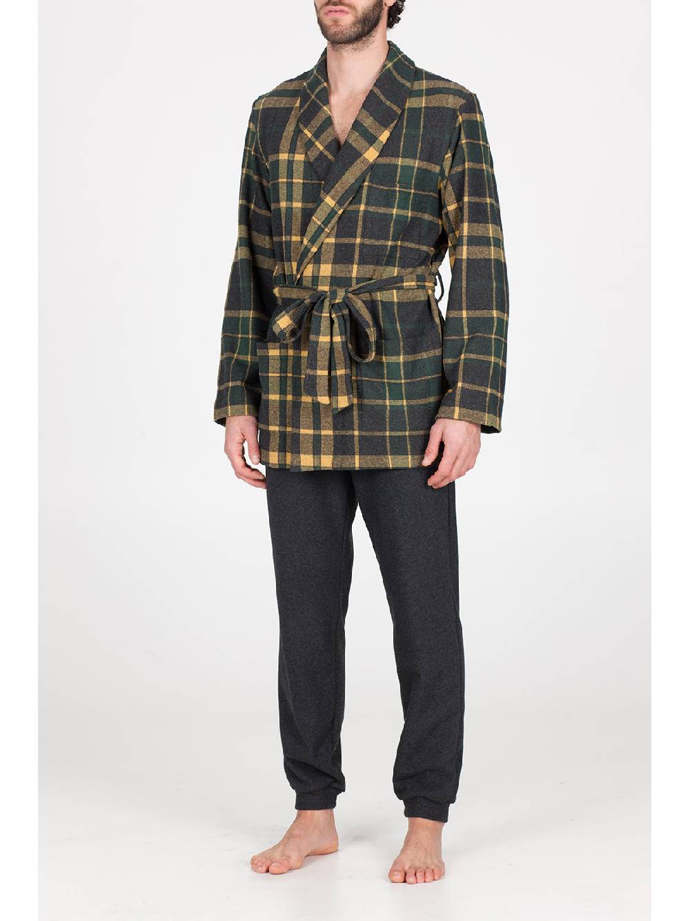 Julipet Giacca Da Camera In Caldo Jacquard Di Cotone