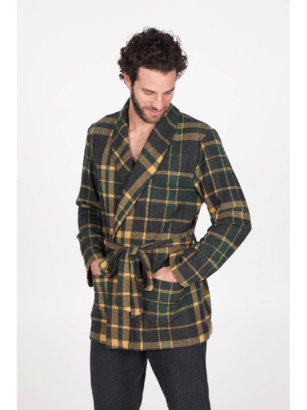 Julipet Giacca Da Camera In Caldo Jacquard Di Cotone