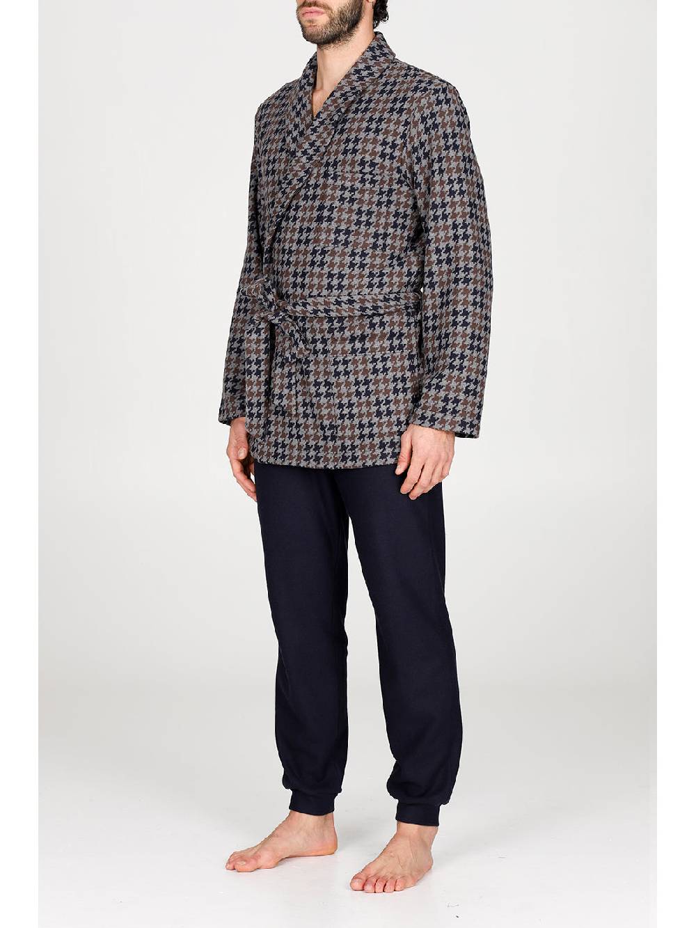 Julipet Giacca Da Camera In Confortevole Jacquard Di Cotone