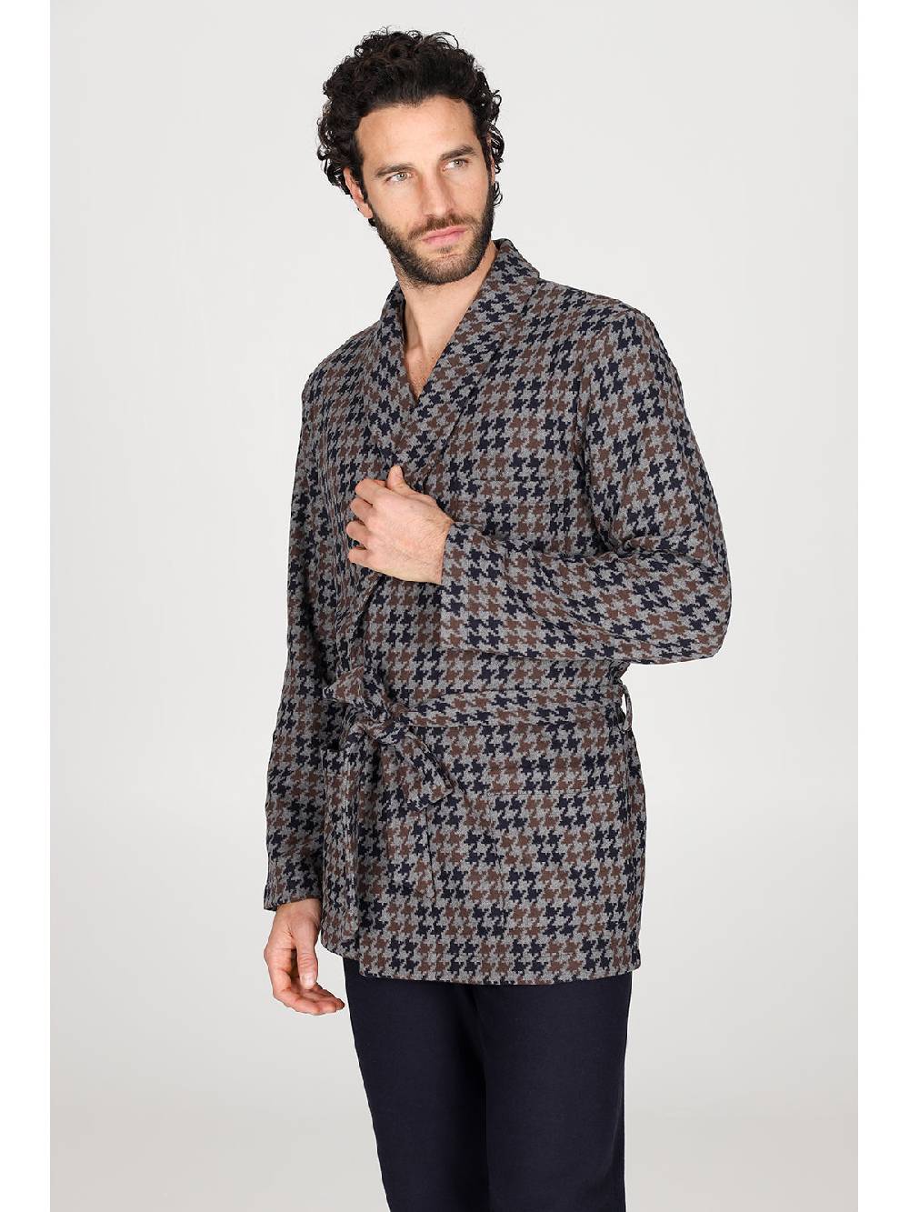 Julipet Giacca Da Camera In Confortevole Jacquard Di Cotone