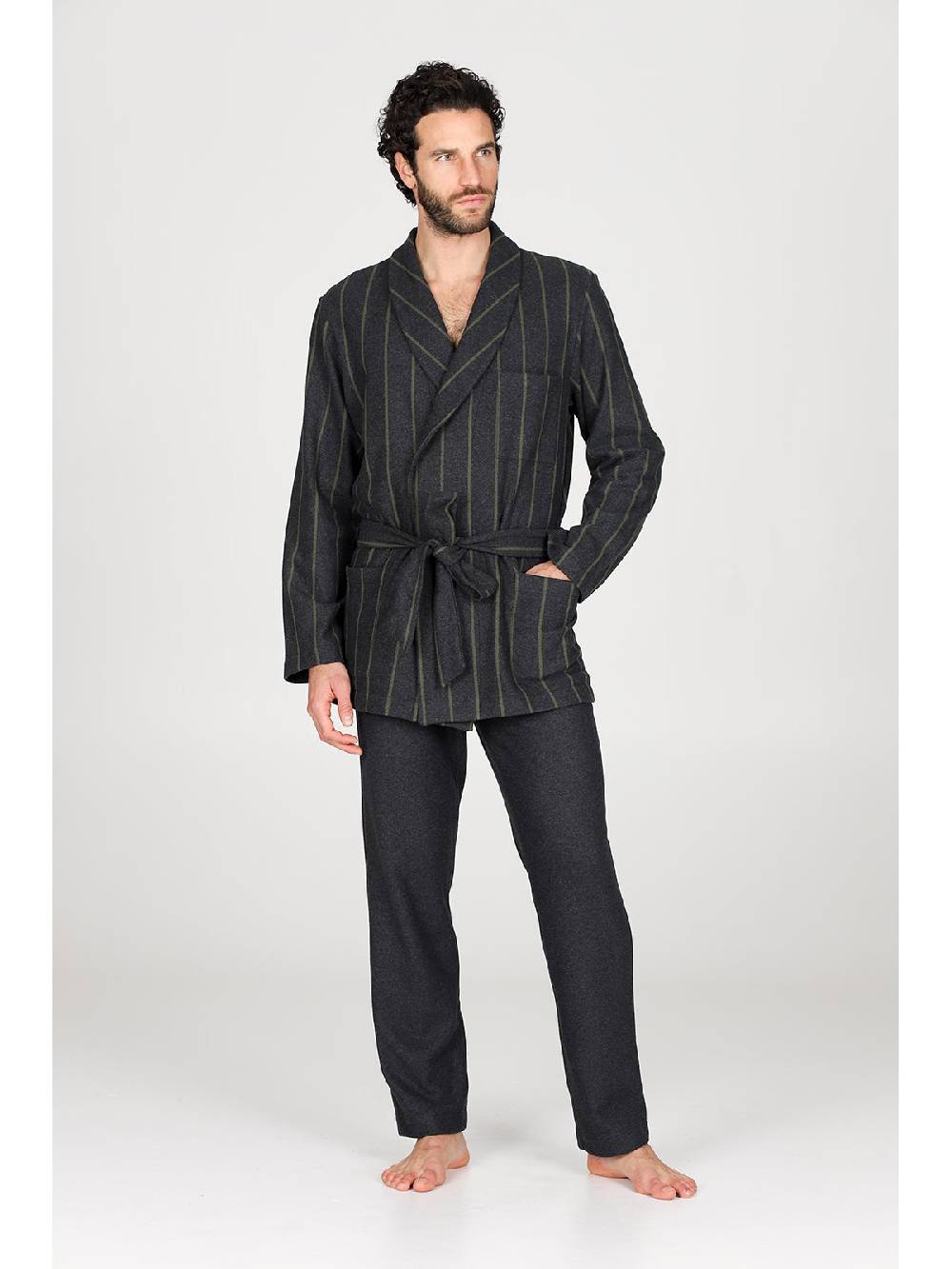 Julipet Giacca Da Camera In Confortevole Jacquard Di Cotone