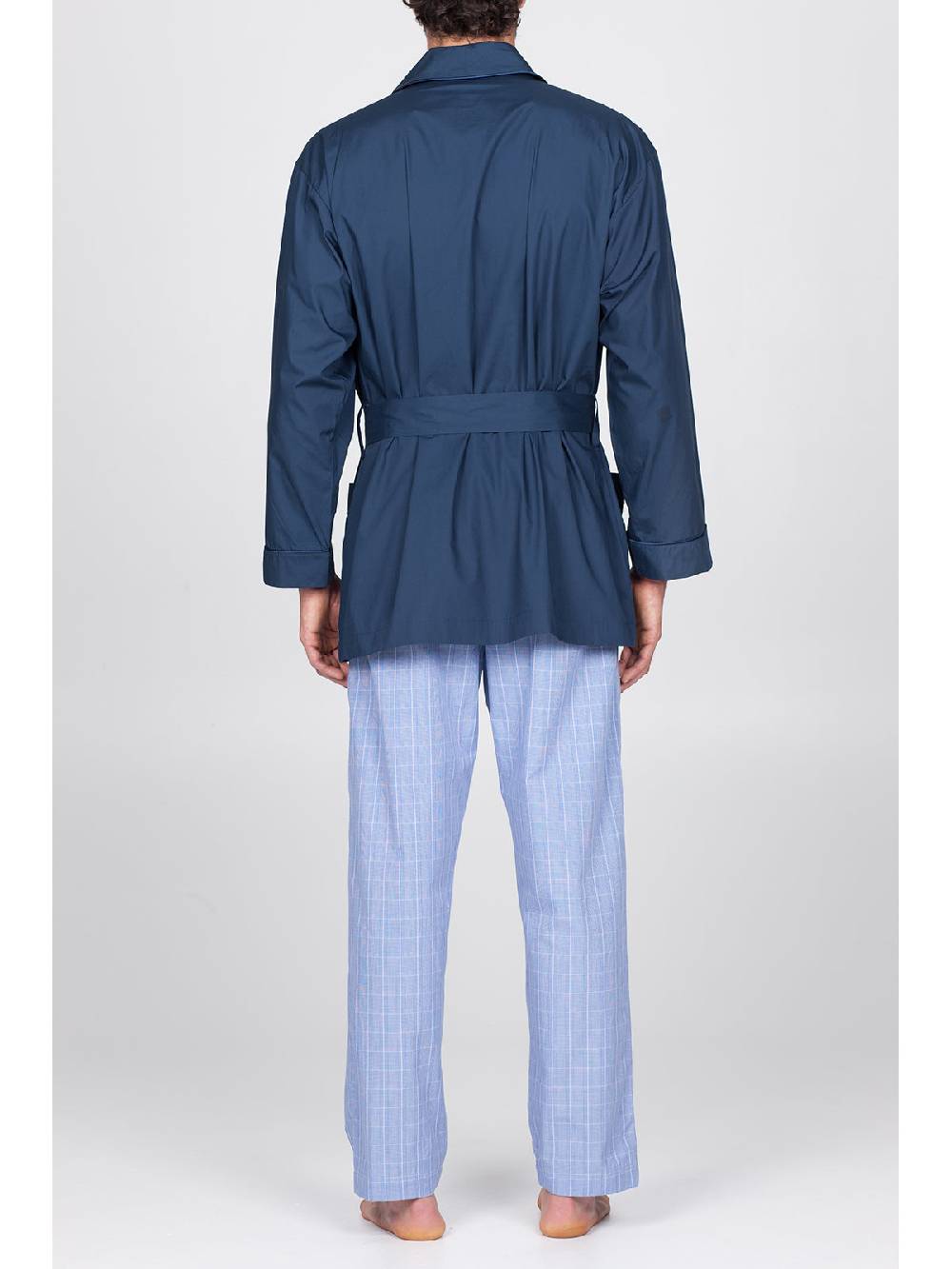 Julipet Giacca Da Camera In Pregiato Popeline Di Puro Cotone