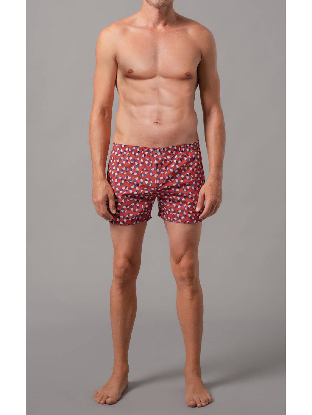 Julipet Boxer In Pregiato Tessuto Navetta Stampato