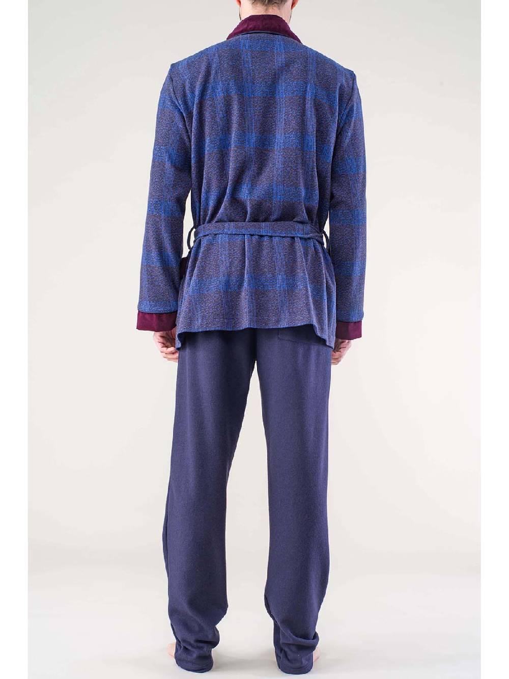 Julipet Giacca Da Camera Con Velluto E Raso
