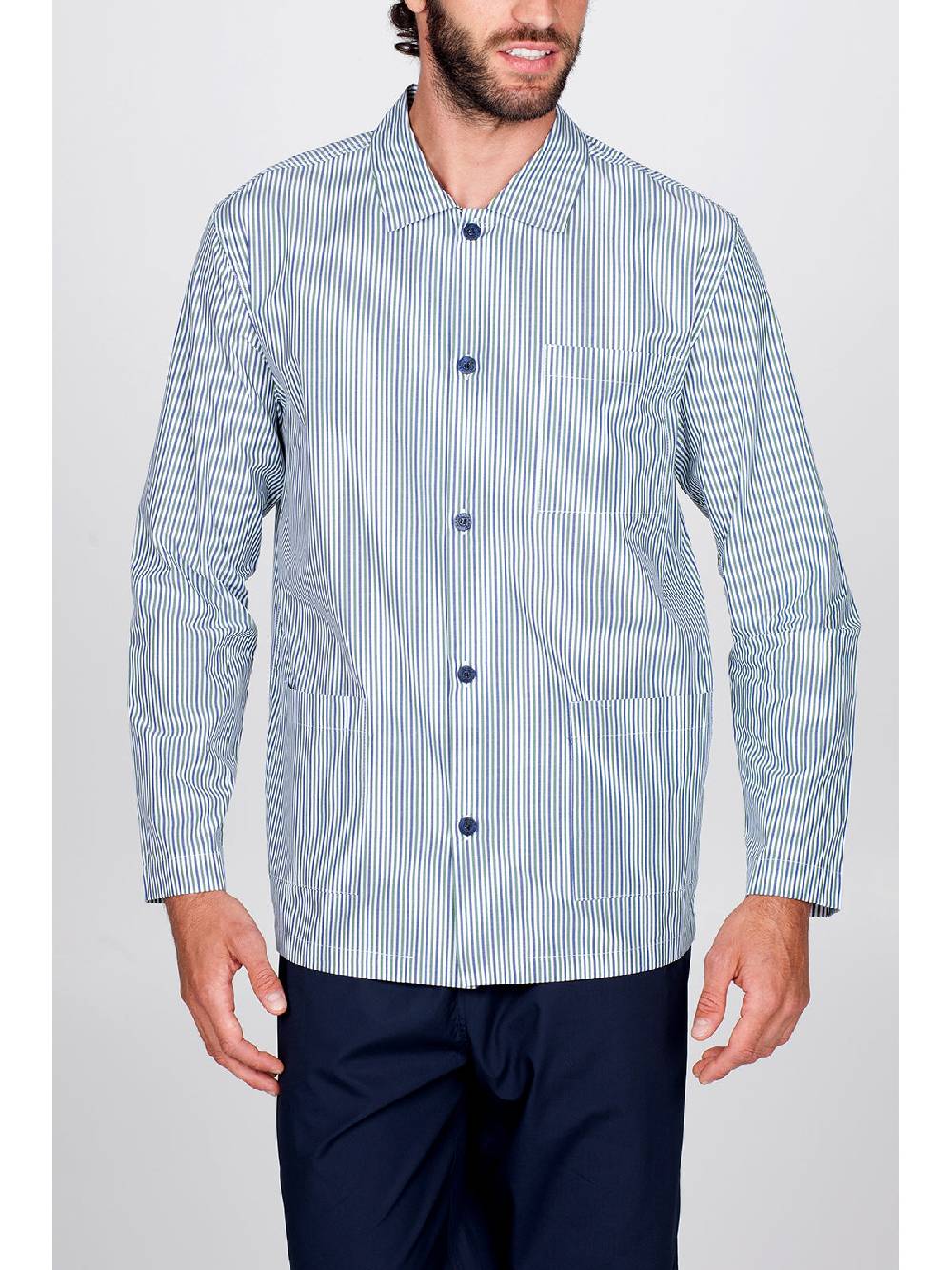 Julipet Pigiama Cardigan In Pregiato Popeline