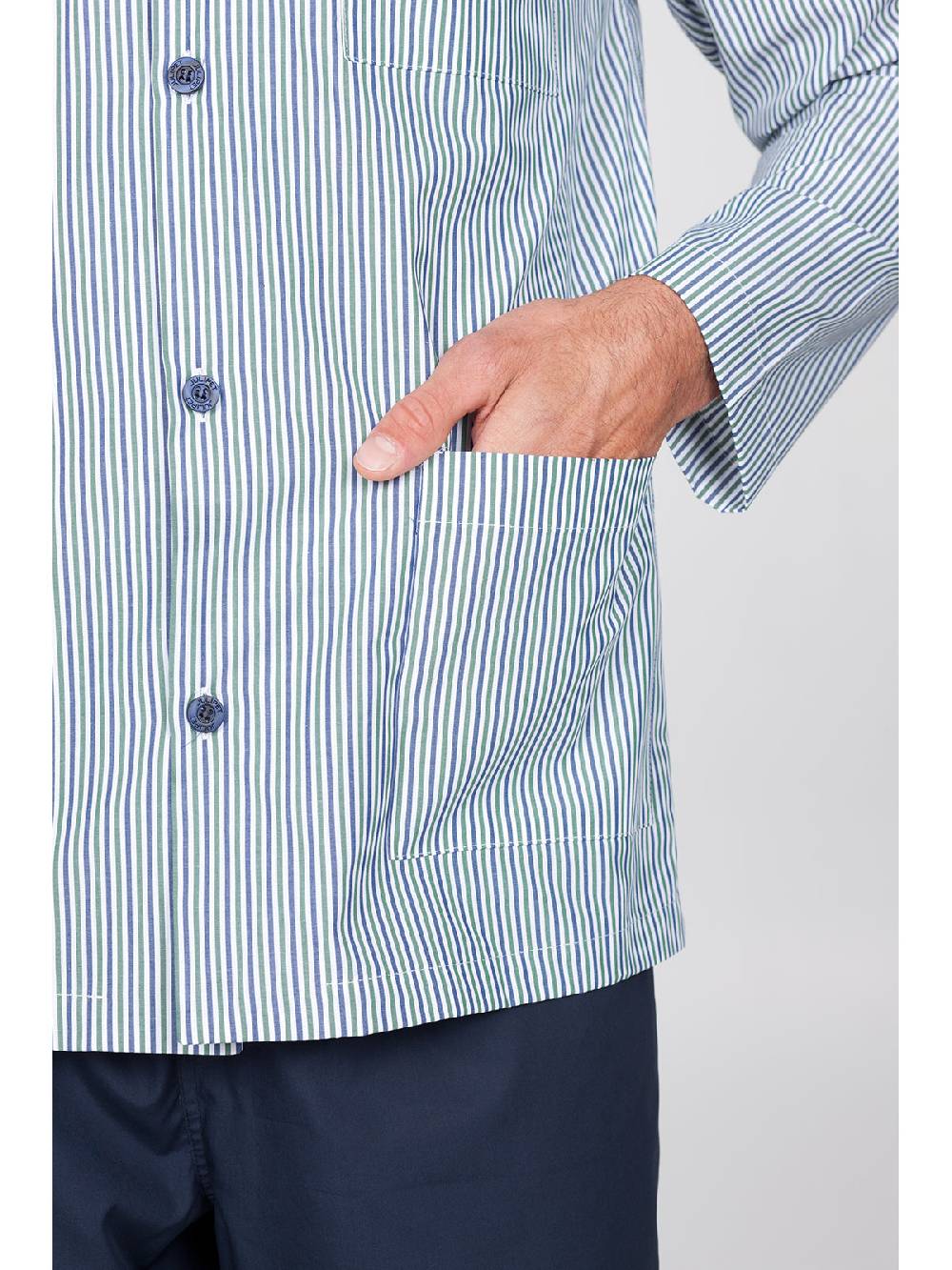 Julipet Pigiama Cardigan In Pregiato Popeline