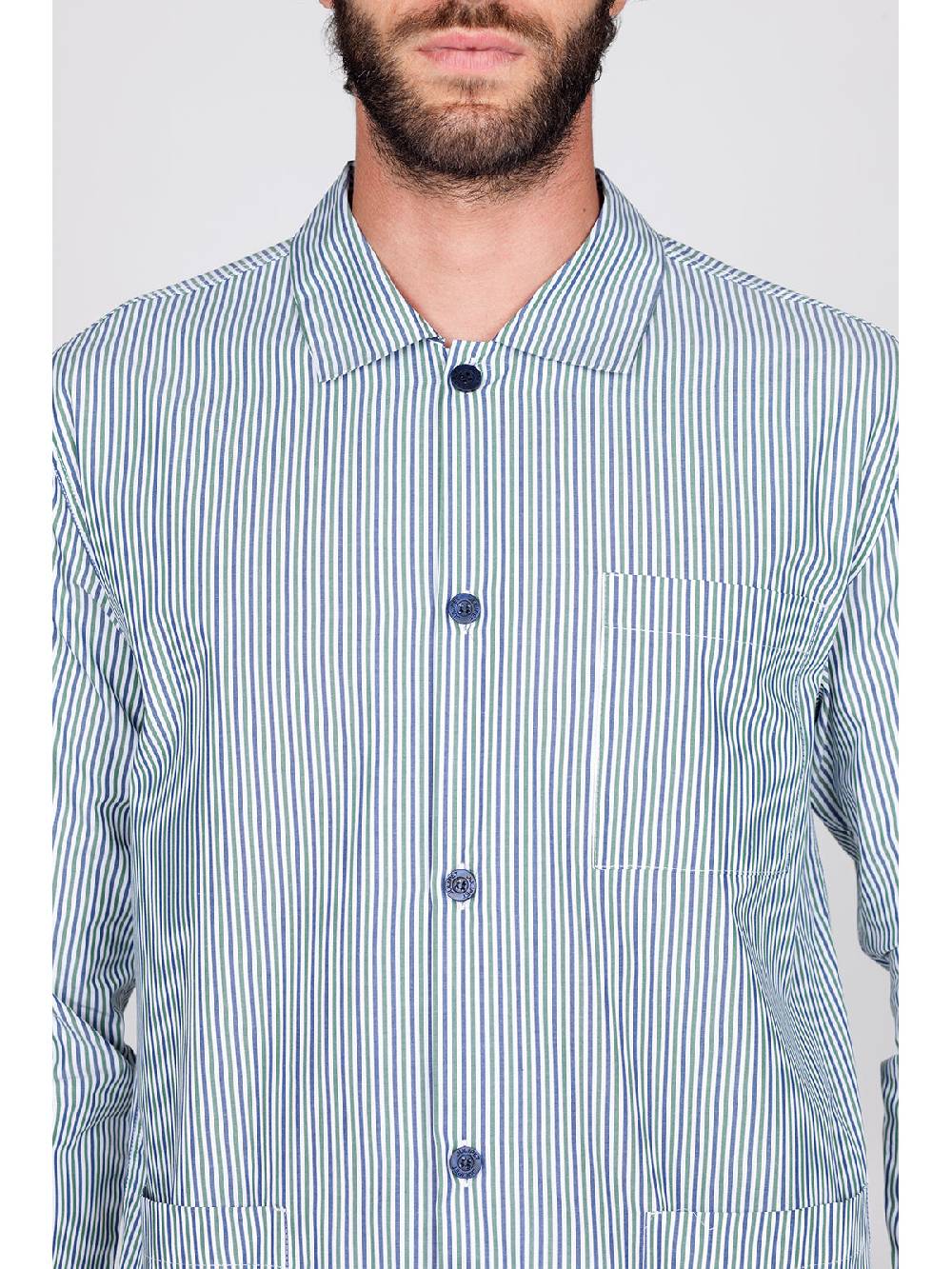 Julipet Pigiama cardigan in pregiato popeline