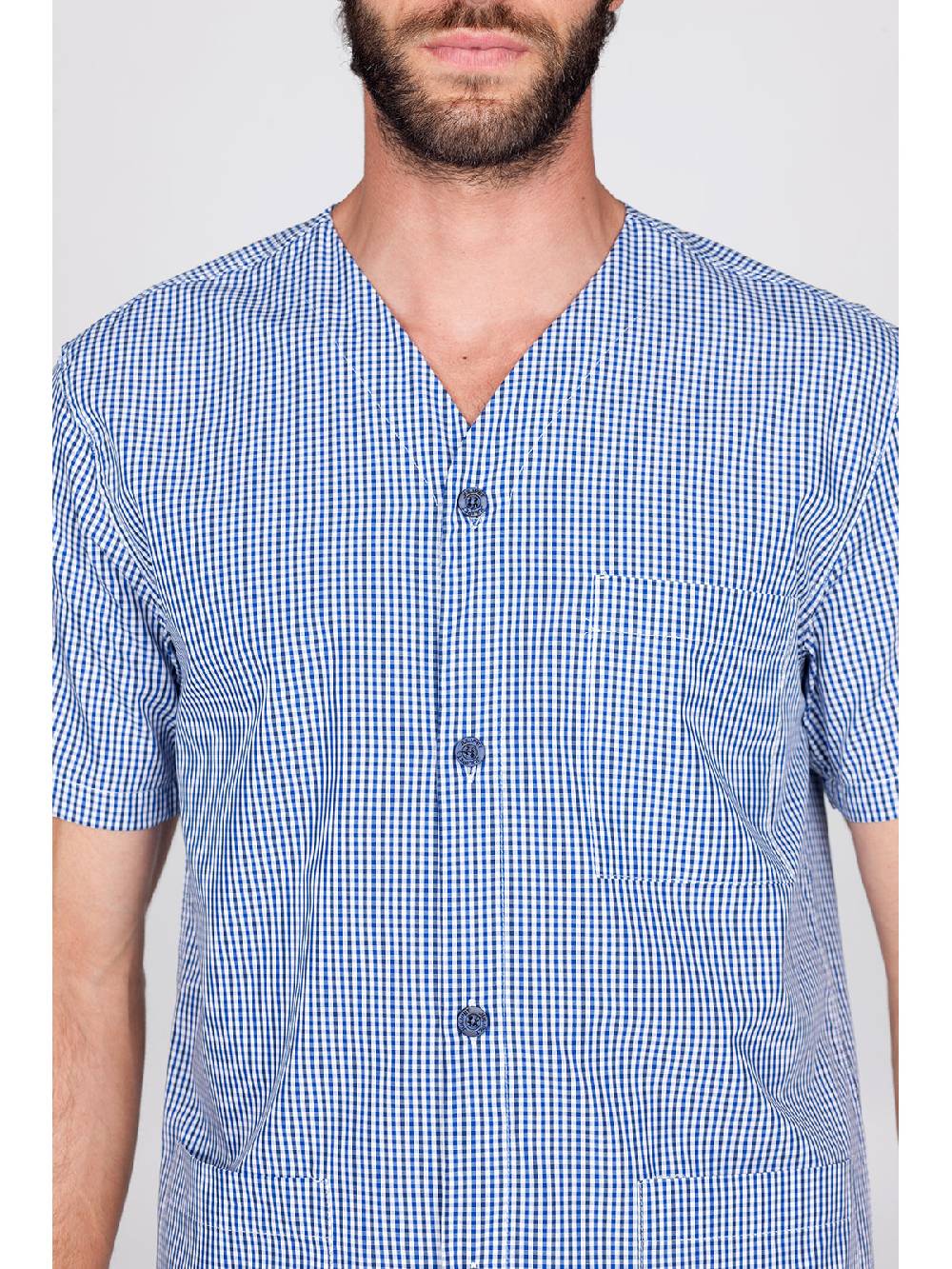 Julipet Pigiama Corto Aperto In 100% Popeline