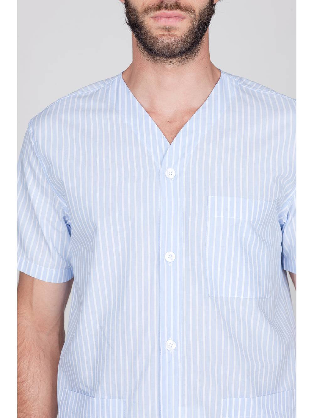 Julipet Pigiama corto aperto in 100% popeline