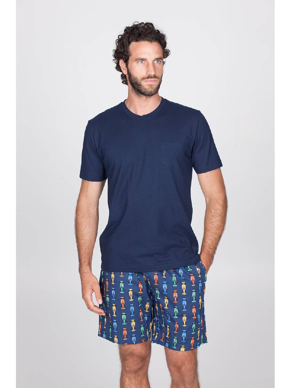 Julipet Pigiama Girocollo In Popeline E Jersey