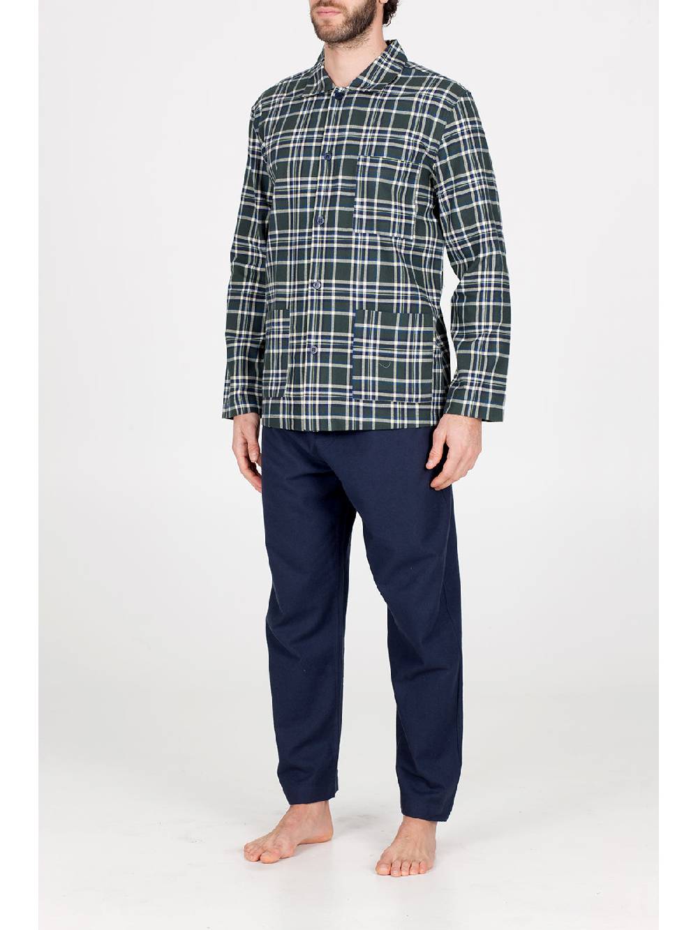 Julipet Pigiama In Calda Flanella Di Puro Cotone