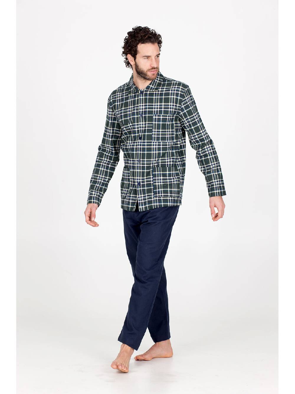 Julipet Pigiama In Calda Flanella Di Puro Cotone