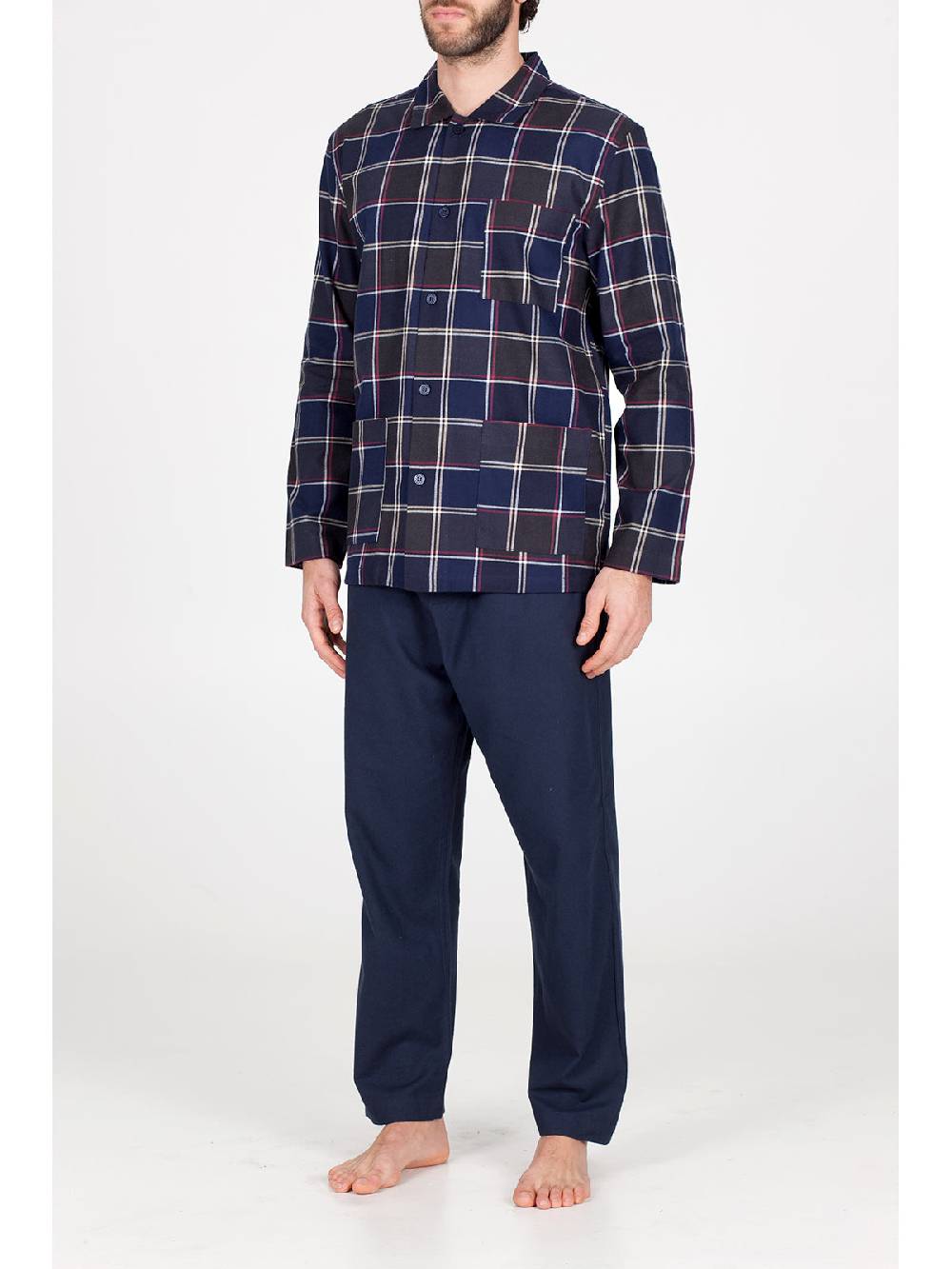 Julipet Pigiama In Calda Flanella Di Puro Cotone