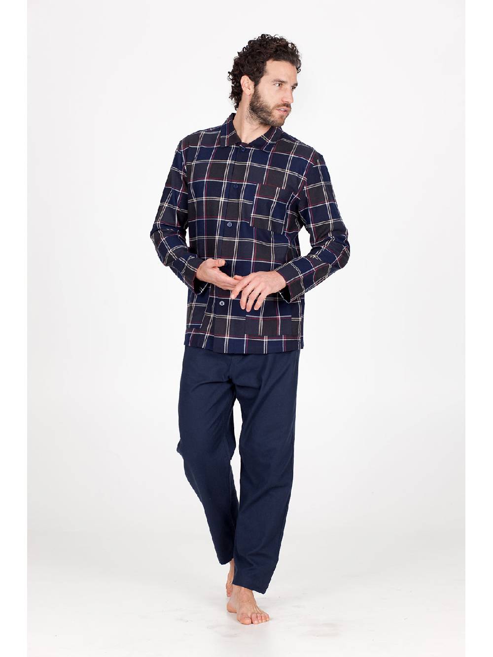 Julipet Pigiama In Calda Flanella Di Puro Cotone