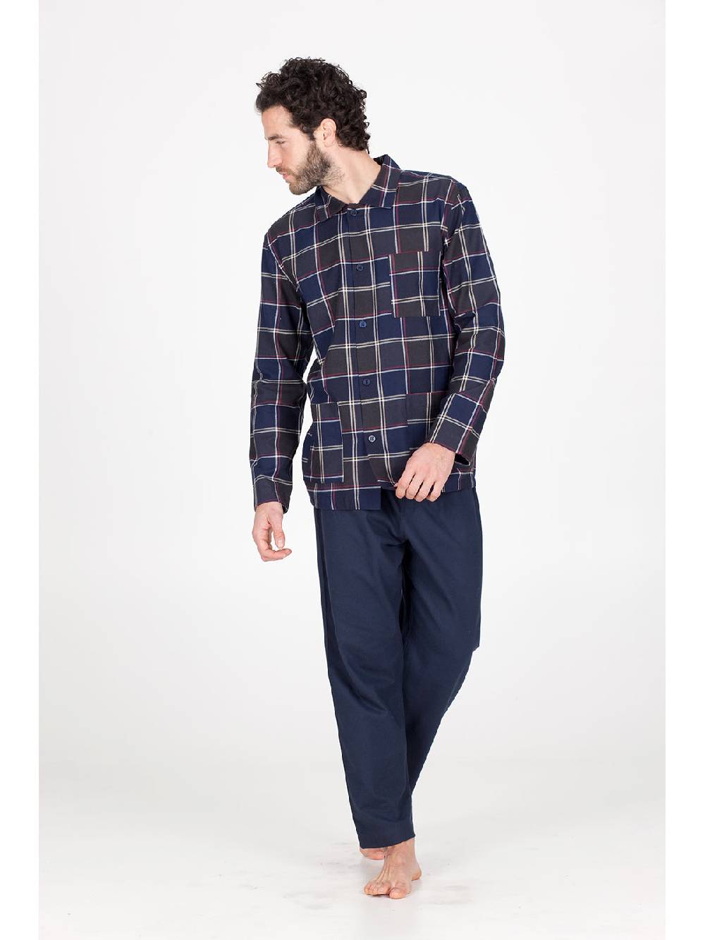 Julipet Pigiama In Calda Flanella Di Puro Cotone