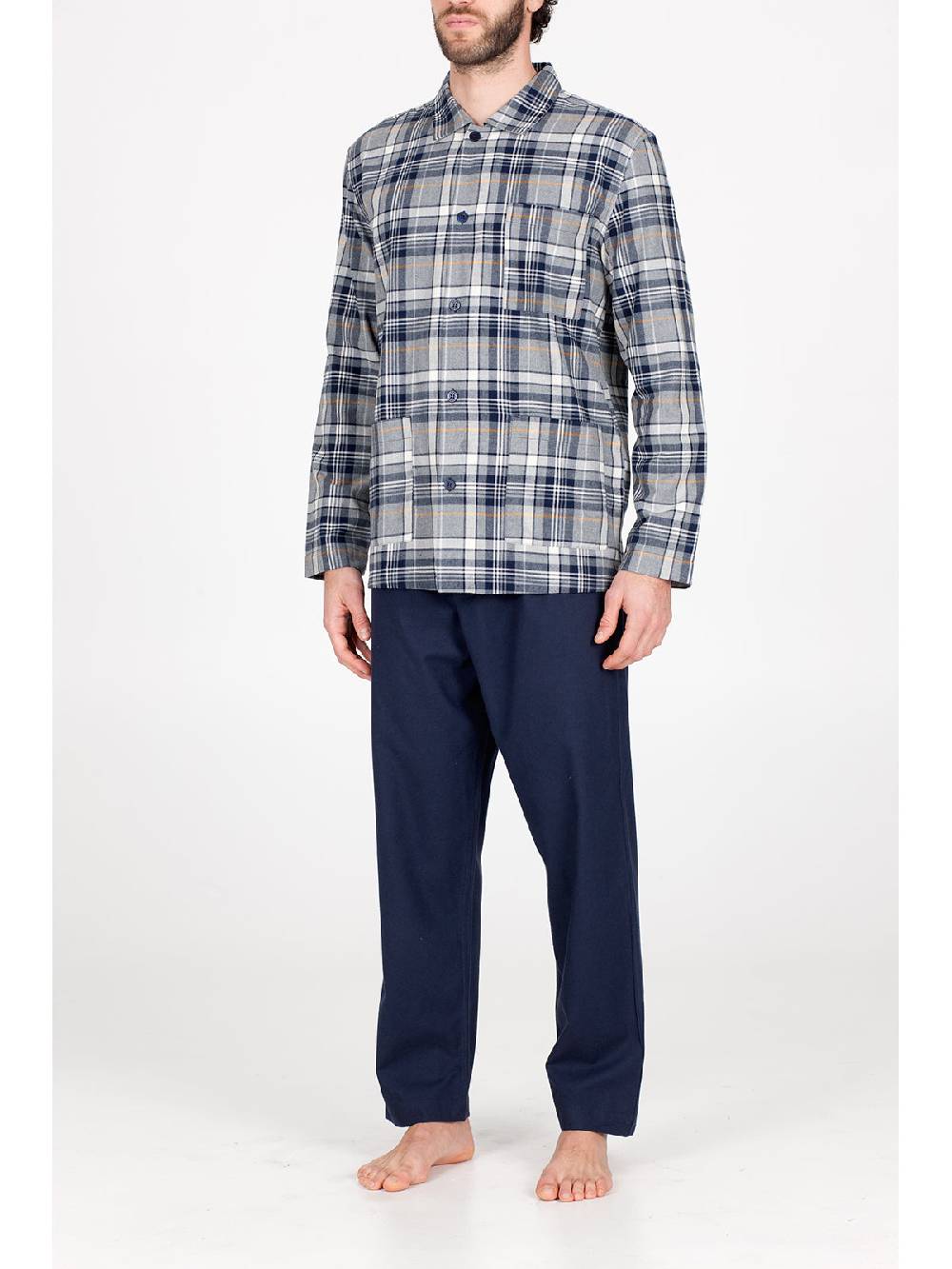 Julipet Pigiama In Calda Flanella Di Puro Cotone