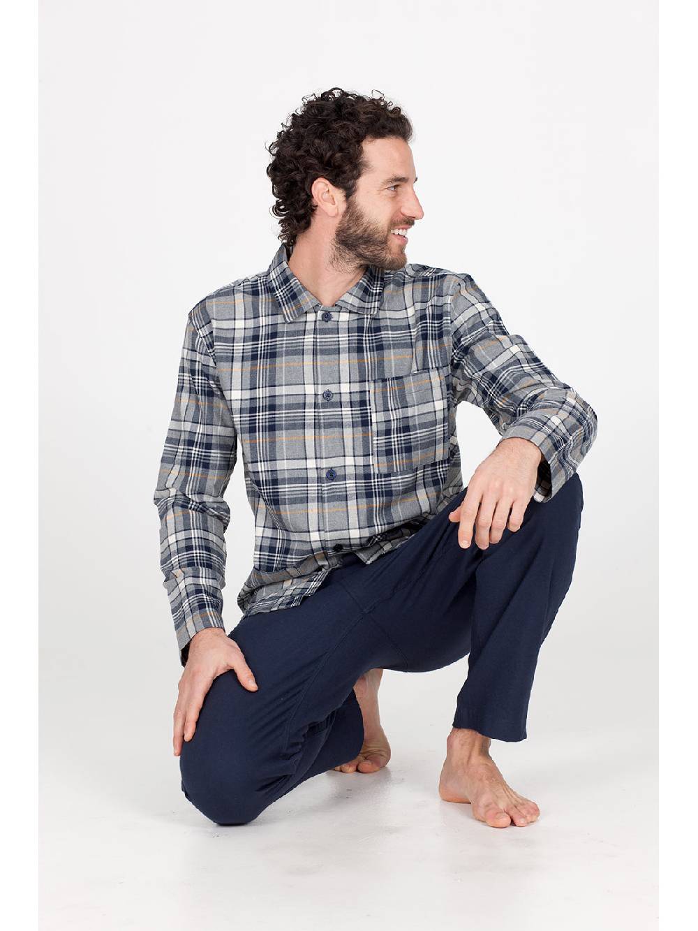 Julipet Pigiama In Calda Flanella Di Puro Cotone