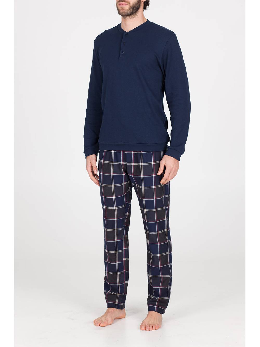 Julipet Pigiama In Calda Flanella Di Puro Cotone