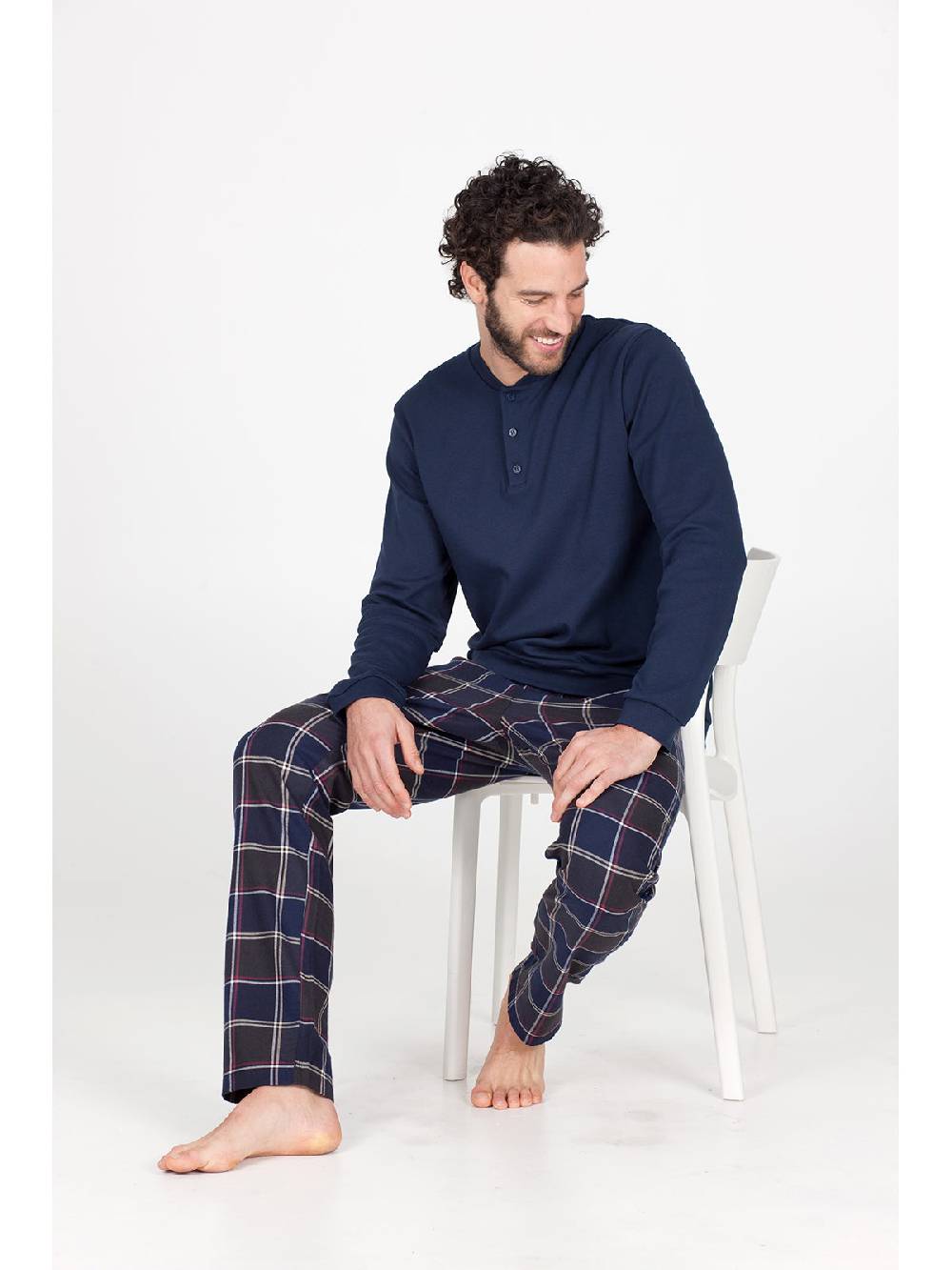 Julipet Pigiama In Calda Flanella Di Puro Cotone