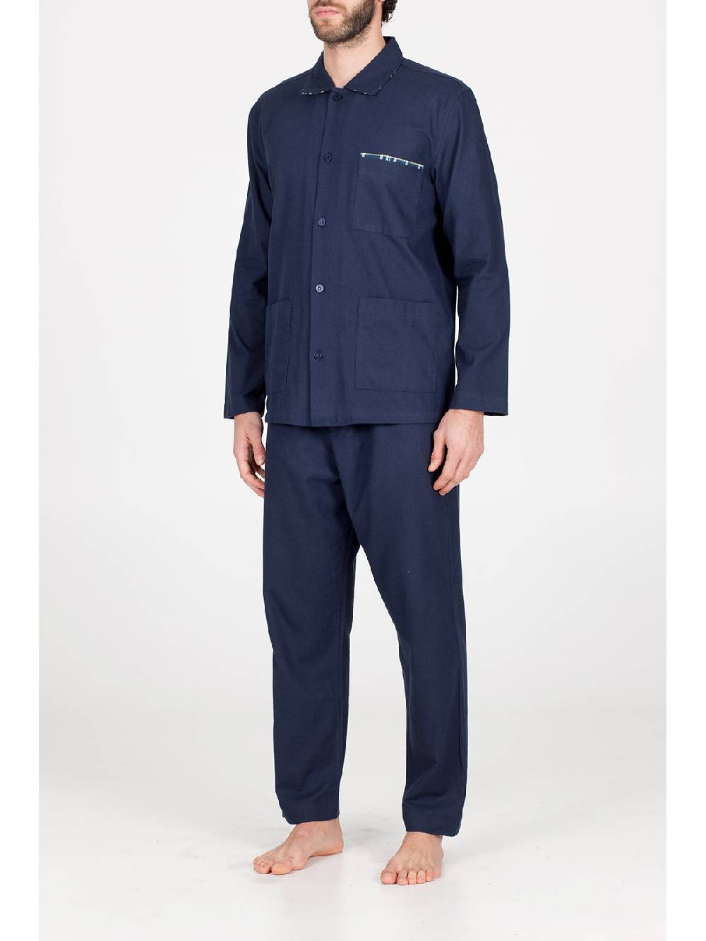 Julipet Pigiama In Calda Flanella Di Puro Cotone