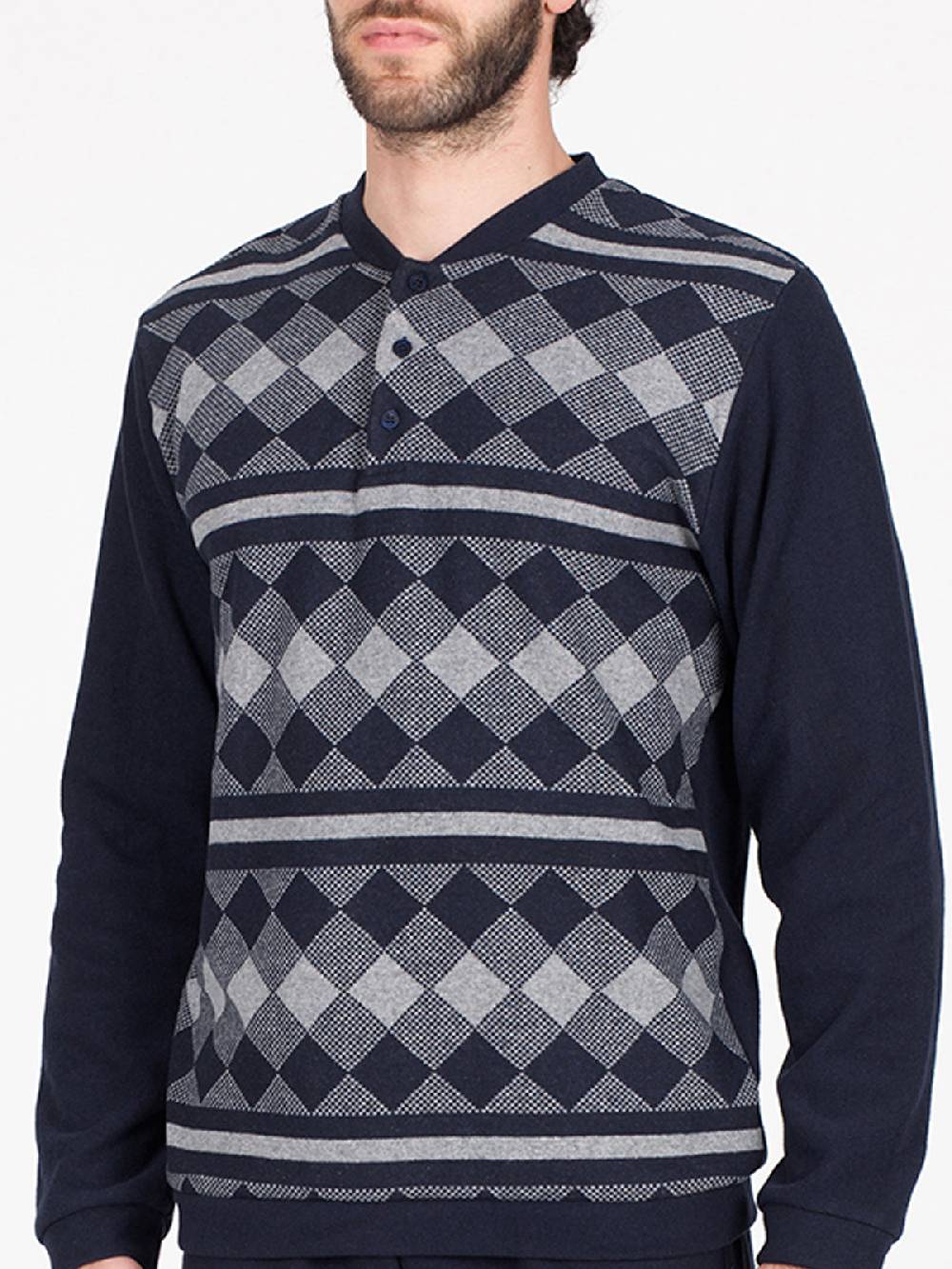 Julipet Pigiama In Caldo Jacquard Di Cotone