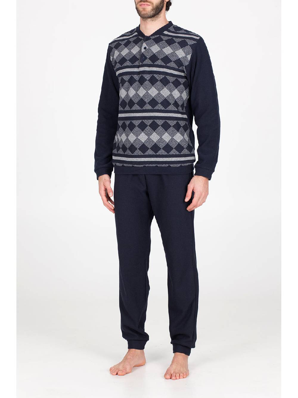 Julipet Pigiama In Caldo Jacquard Di Cotone