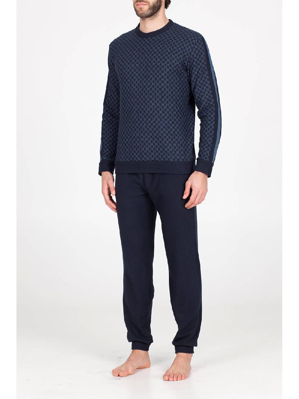 Julipet Pigiama In Caldo Jacquard Di Cotone