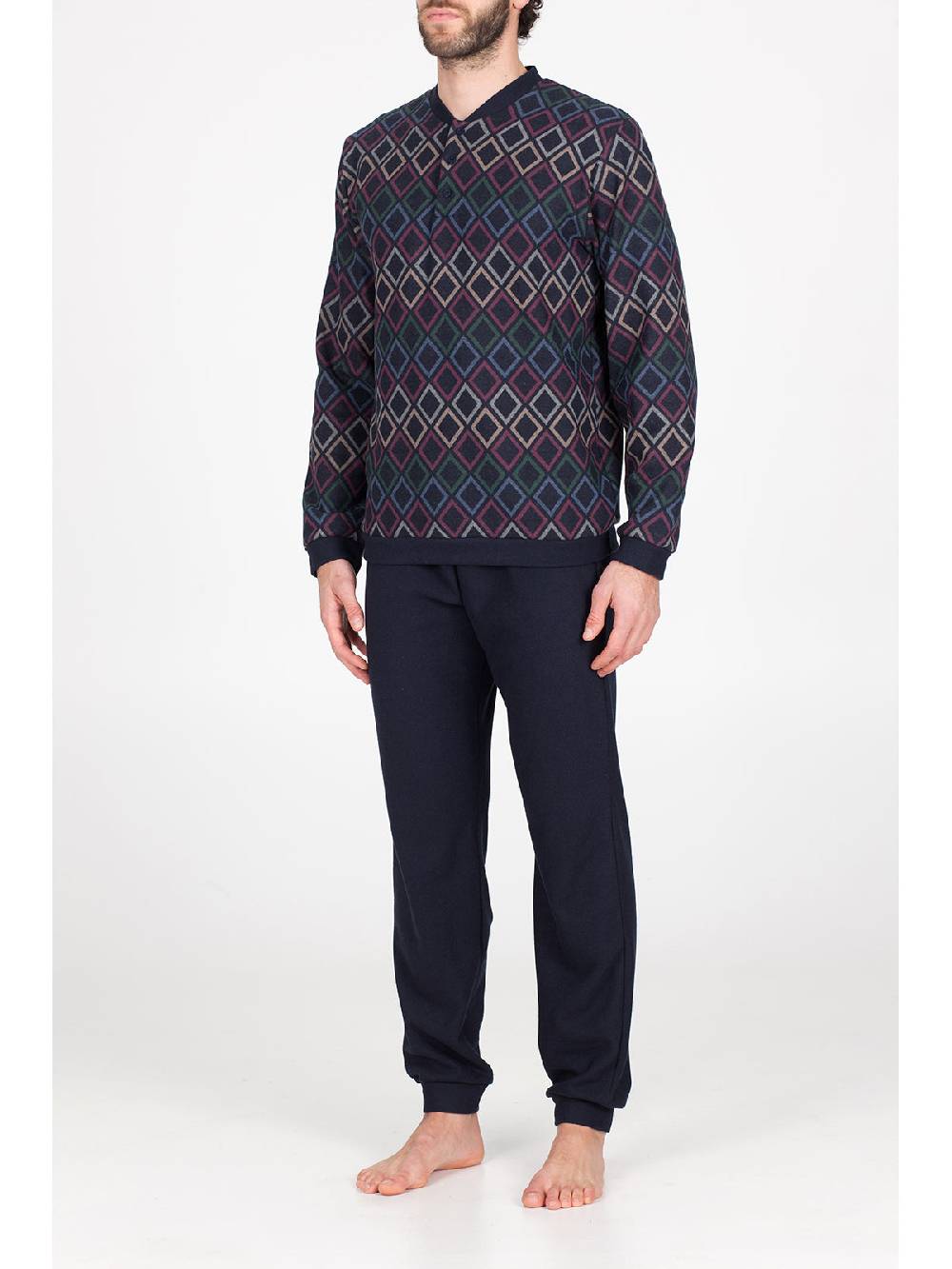 Julipet Pigiama In Caldo Jacquard Di Cotone