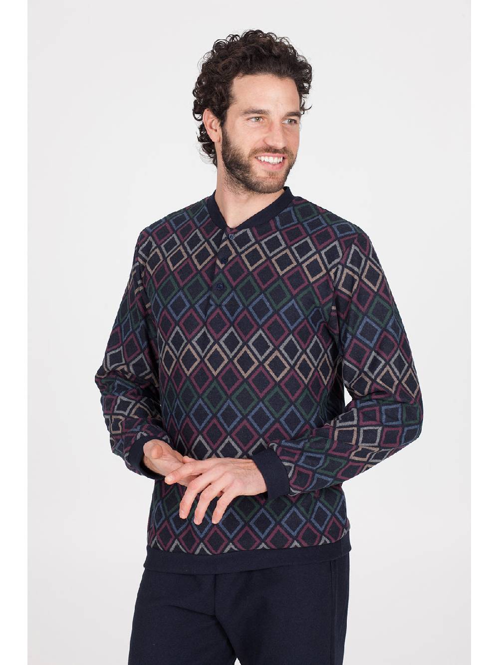 Julipet Pigiama In Caldo Jacquard Di Cotone